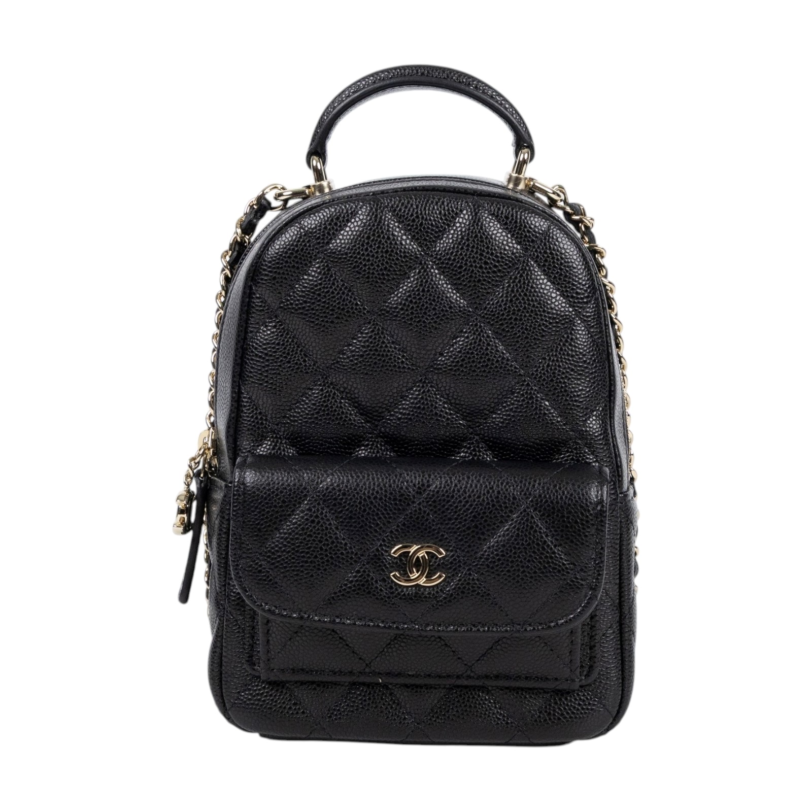 香奈兒 CHANEL 經典 迷你 後背包 AP3753 B10583 晶片款 黑荔枝後背包 原廠盒子/防塵袋/購買證明