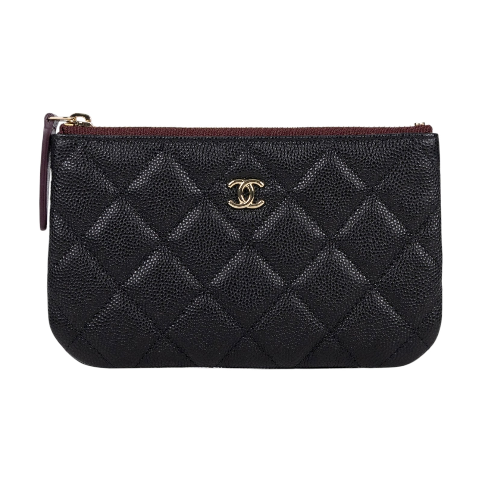 香奈兒 CHANEL 經典 拉鍊 隨身包 小型 AP4020 31開黑荔枝一字拉鍊POUCH 原廠盒子/防塵袋