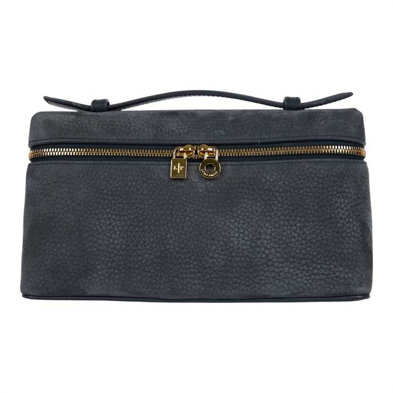 諾悠翩雅 LORO PIANA Extra Pouch L19 手拿包 FAP6658 藍牛皮絨面EXTRA POCKET L19 背帶