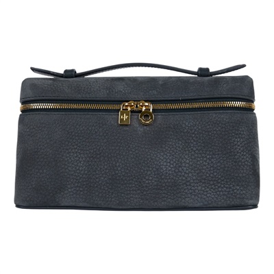 諾悠翩雅 LORO PIANA Extra Pouch L19 手拿包 FAP6658 藍牛皮絨面EXTRA POCKET L19 背帶