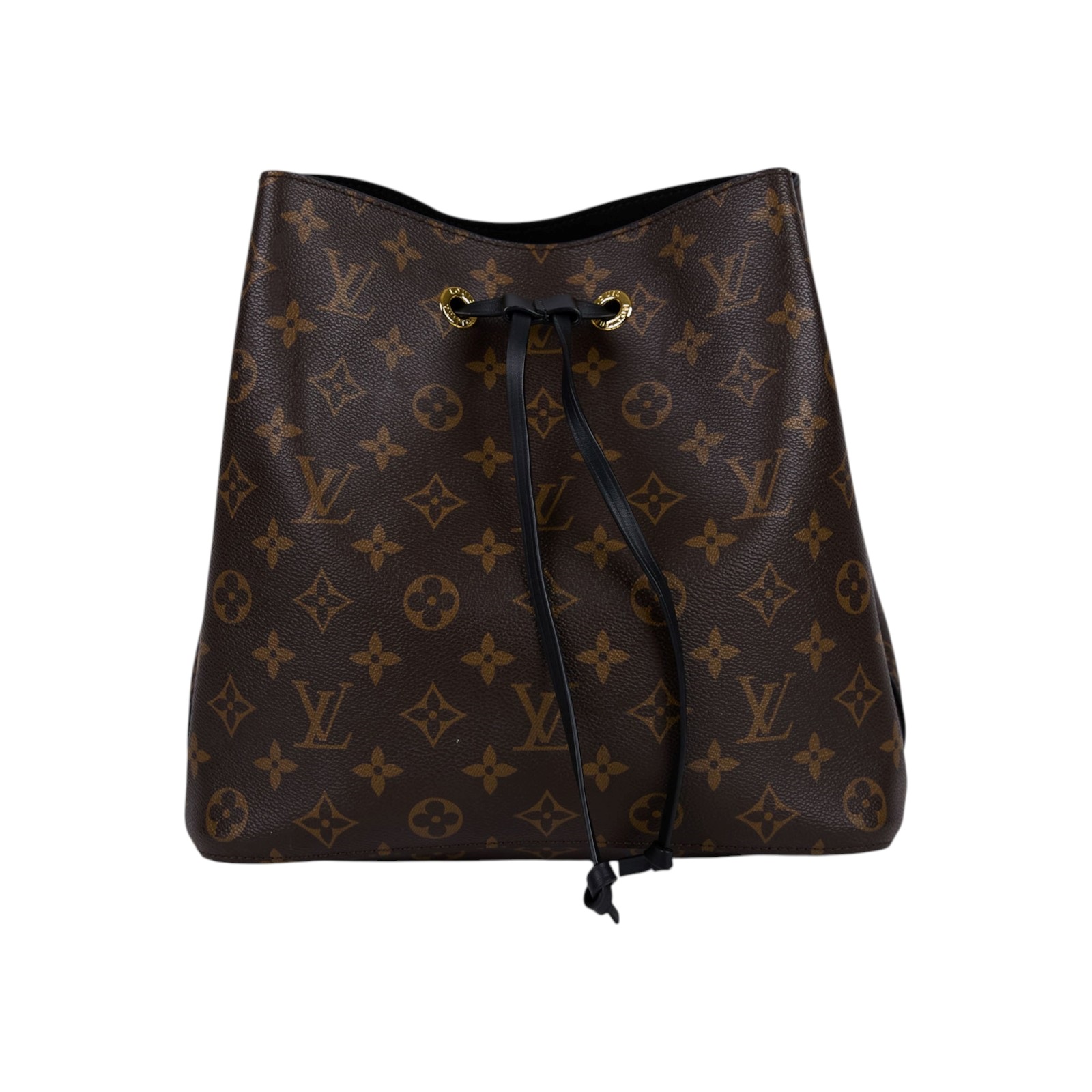 路易威登 LOUIS VUITTON NéoNoé MM 經典帆布 肩背 水桶包 黑色 M44020 黑原花NEONOE水桶包 背帶