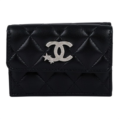 香奈兒 CHANEL 錢包 卡包 AP3725 B14929 晶片款 黑羊雙C三折短夾 原廠盒子/防塵袋/購買證明