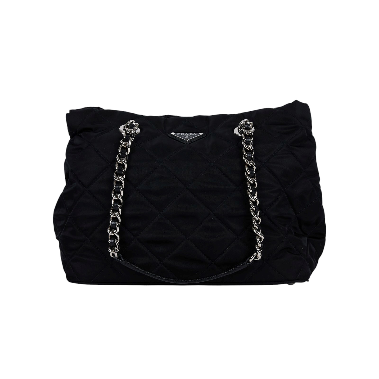 普拉達 PRADA Re-Nylon 肩背包 1BG740_2AS3 黑尼龍TOTE 防塵袋/背帶