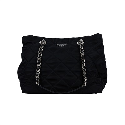 普拉達 PRADA Re-Nylon 肩背包 1BG740_2AS3 黑尼龍TOTE 防塵袋/背帶