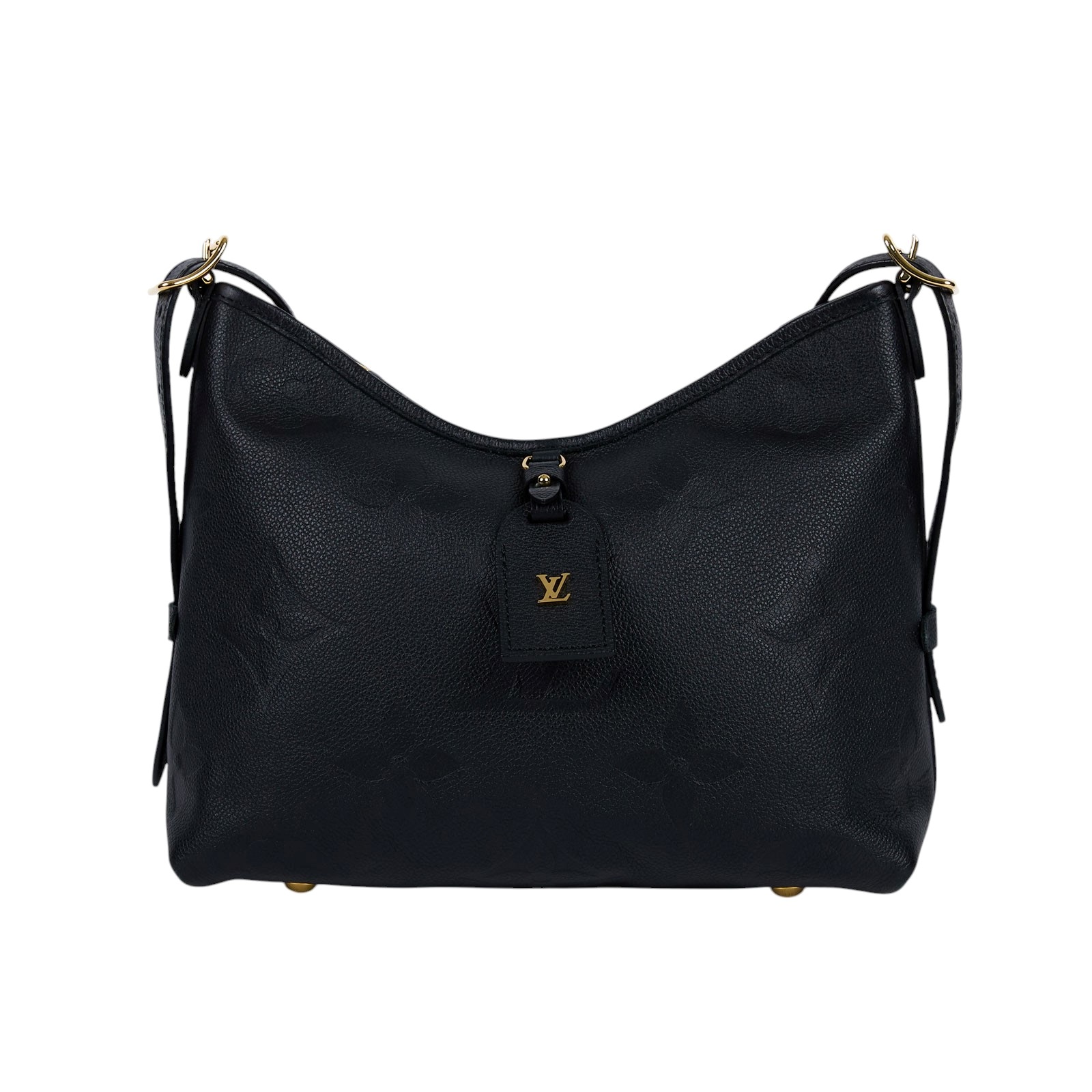 路易威登 LOUIS VUITTON CarryAll PM  黑色 牛皮 肩背包 M46288 晶片款 黑牛皮壓紋CARRYALL PM 防塵袋/內袋