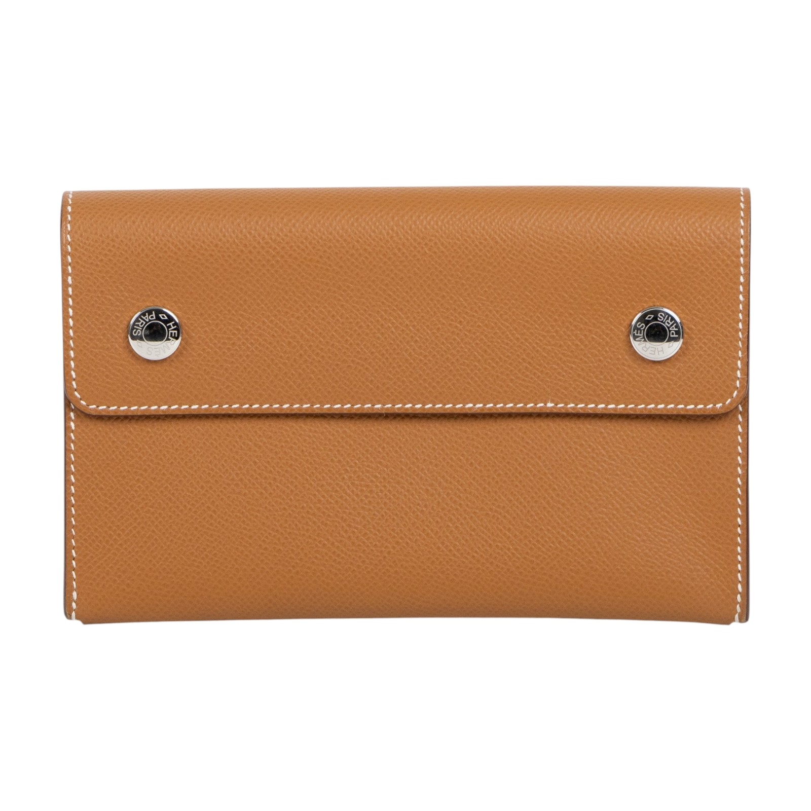 愛馬仕 Hermes Nap wallet 隨身錢包 銀色五金 金棕色 H085291CK37 K UY 008 TM  原廠盒子/防塵袋/購買證明