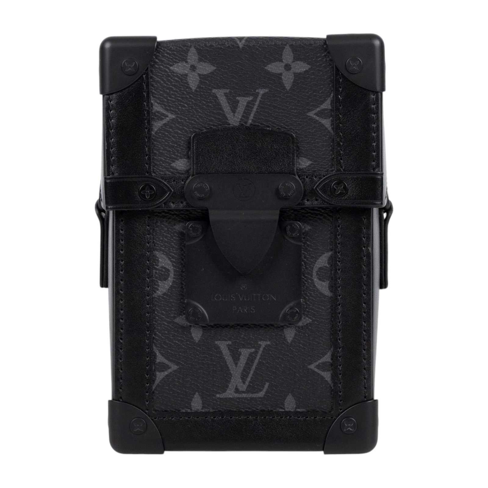 路易威登 LOUIS VUITTON Vertical Trunk 硬殼 肩背 斜背包 M82077 晶片款 黑原花VERTICAL TRUNK 防塵袋/背帶