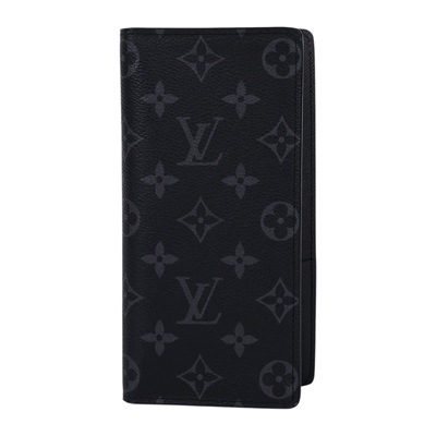 路易威登 LOUIS VUITTON Brazza 錢包 長夾 經典帆布 黑色 M61697 晶片款 黑原花BRAZZA長夾 原廠盒子/防塵袋