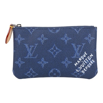 路易威登 LOUIS VUITTON 鑰匙包 零錢包 錢包 手拿包 小號 M27112 晶片款 藍原花小號鑰匙零錢包 防塵袋