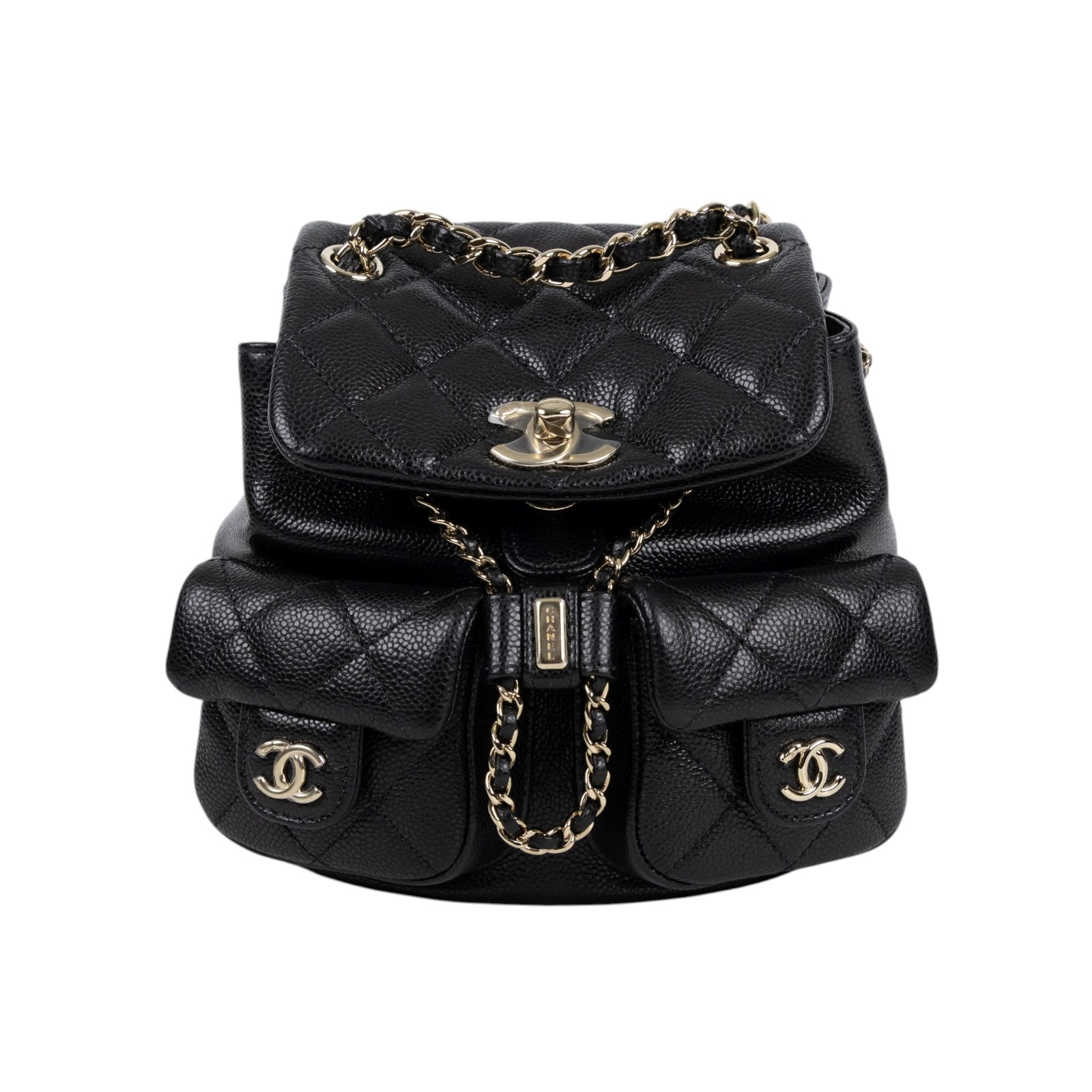 香奈兒 CHANEL Duma Mini 菱格紋 迷你 後背包 AS3787 B16985 晶片款 黑DUMA MINI 後背包 購買證明