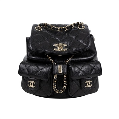 香奈兒 CHANEL Duma Mini 菱格紋 迷你 後背包 AS3787 B16985 晶片款 黑DUMA MINI 後背包 購買證明