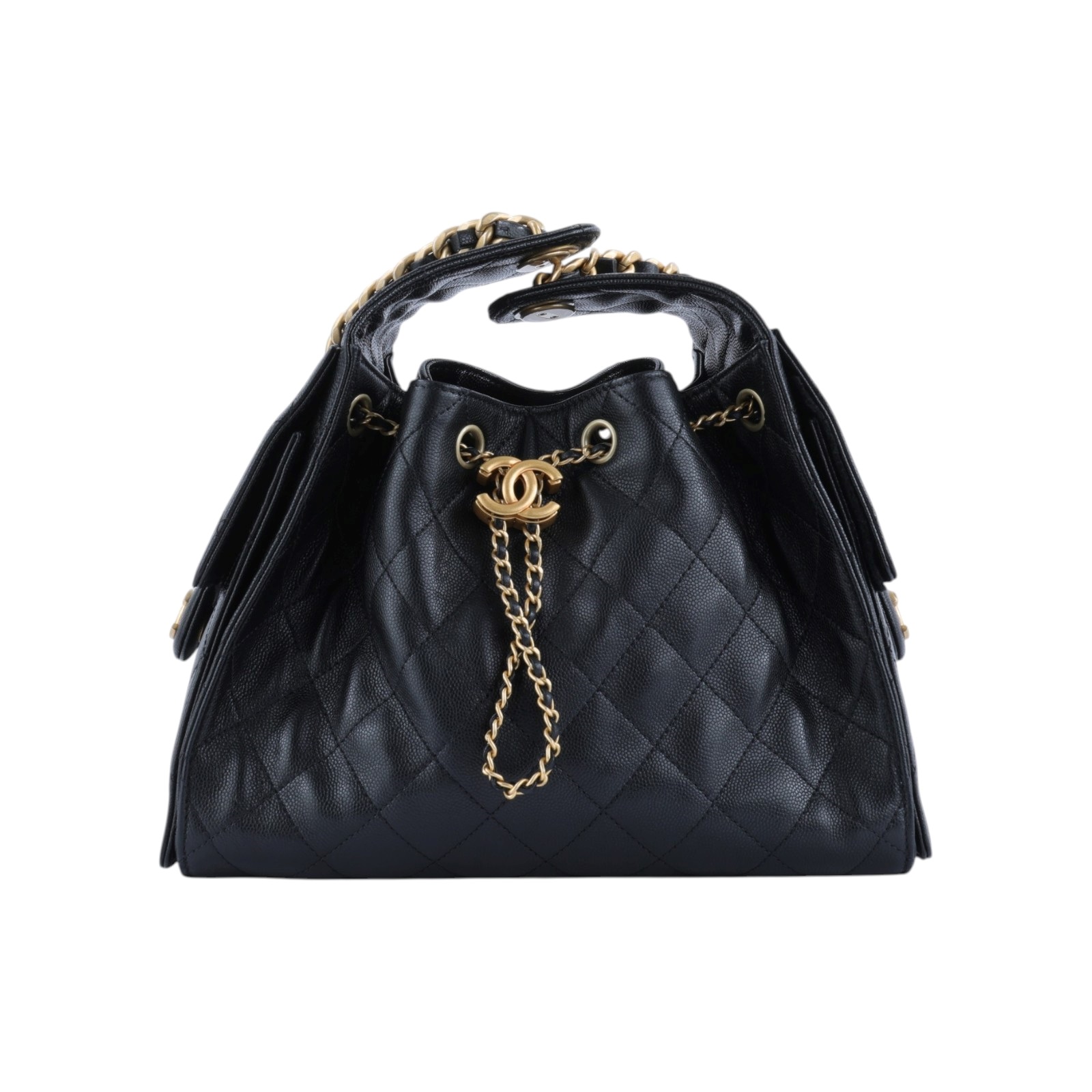 香奈兒 CHANEL 25 小型包 粒面牛皮 AS5293 B20304 晶片款 黑荔枝25包 小號 原廠盒子/防塵袋