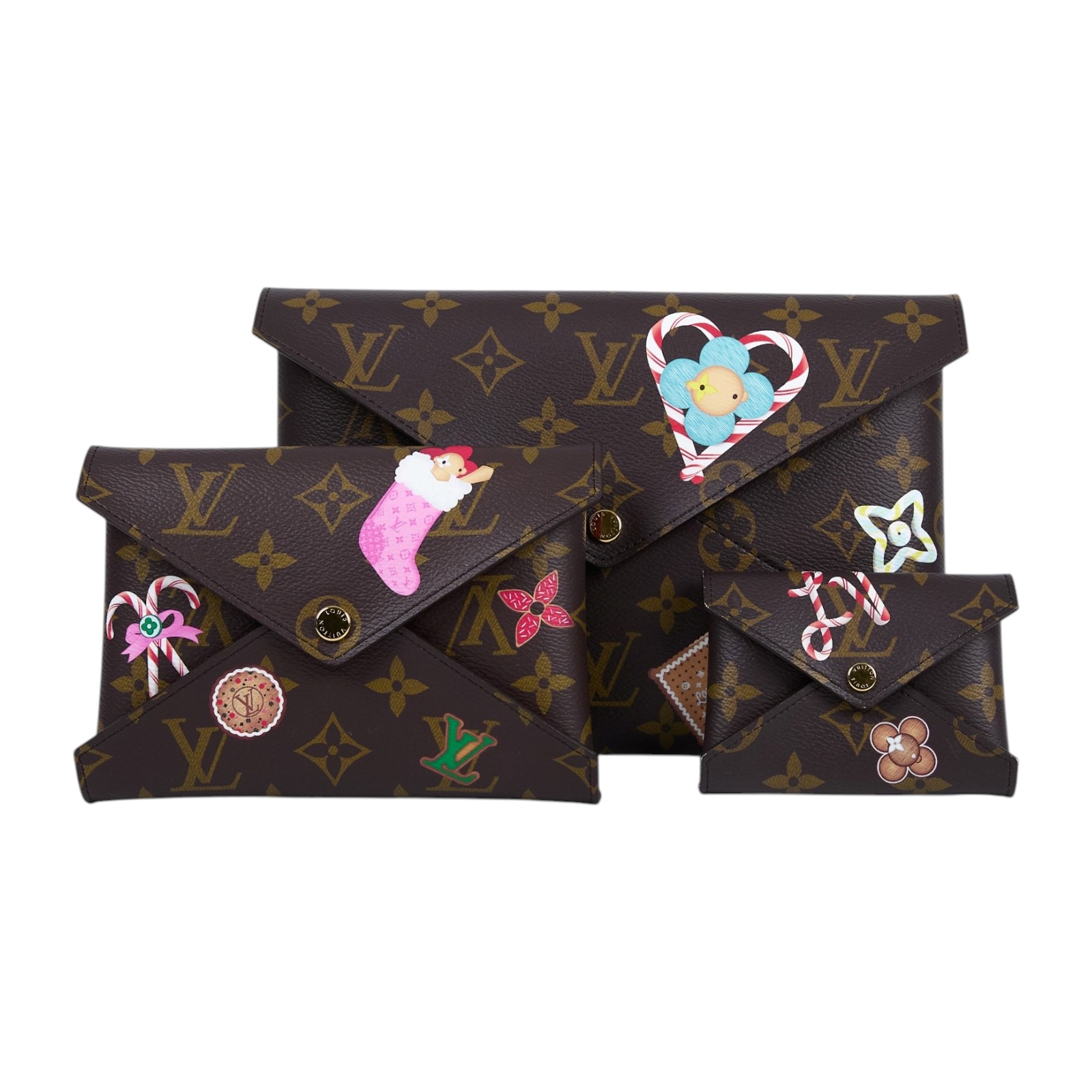 路易威登 LOUIS VUITTON Kirigami Pochette 手拿包 M12203 晶片款 聖誕限定系列手拿包 防塵袋