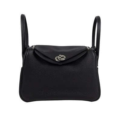 愛馬仕 Hermes Lindy 琳迪包 26 黑色 銀色五金 H073428CK89 /BMA756CI B刻黑銀LINDY26 購買證明