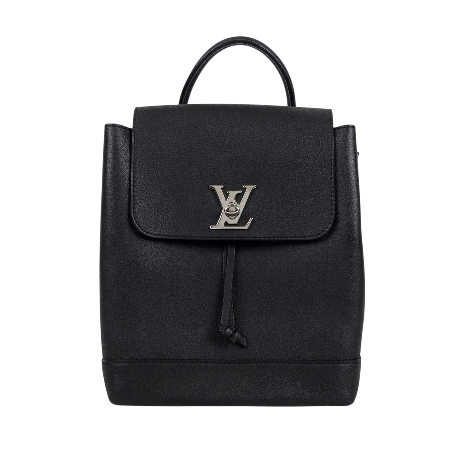 路易威登 LOUIS VUITTON Lockme Backpack 翻蓋 束口 後背包 M41815 黑LOCKME後背包 無附屬品