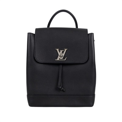 路易威登 LOUIS VUITTON Lockme Backpack 翻蓋 束口 後背包 M41815 黑LOCKME後背包 無附屬品