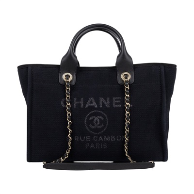 香奈兒 CHANEL 沙灘包 購物包 AS3351 B08435 晶片款 黑沙灘包 原廠盒子
