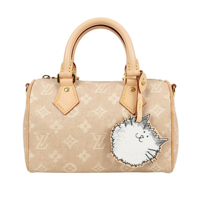 路易威登 LOUIS VUITTON Speedy Bandouliere 20 Meowgram 手提包 肩背包 斜背包 M15151 晶片款  防塵袋/背帶