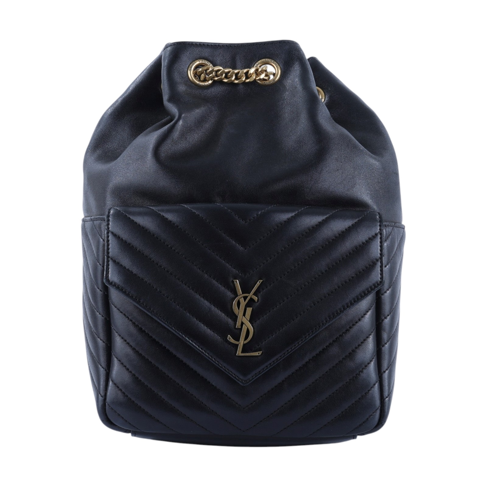 聖羅蘭 YSL SAINT LAURENT Joe 後背包 6726091EL07 黑金JOE後背包 防塵袋