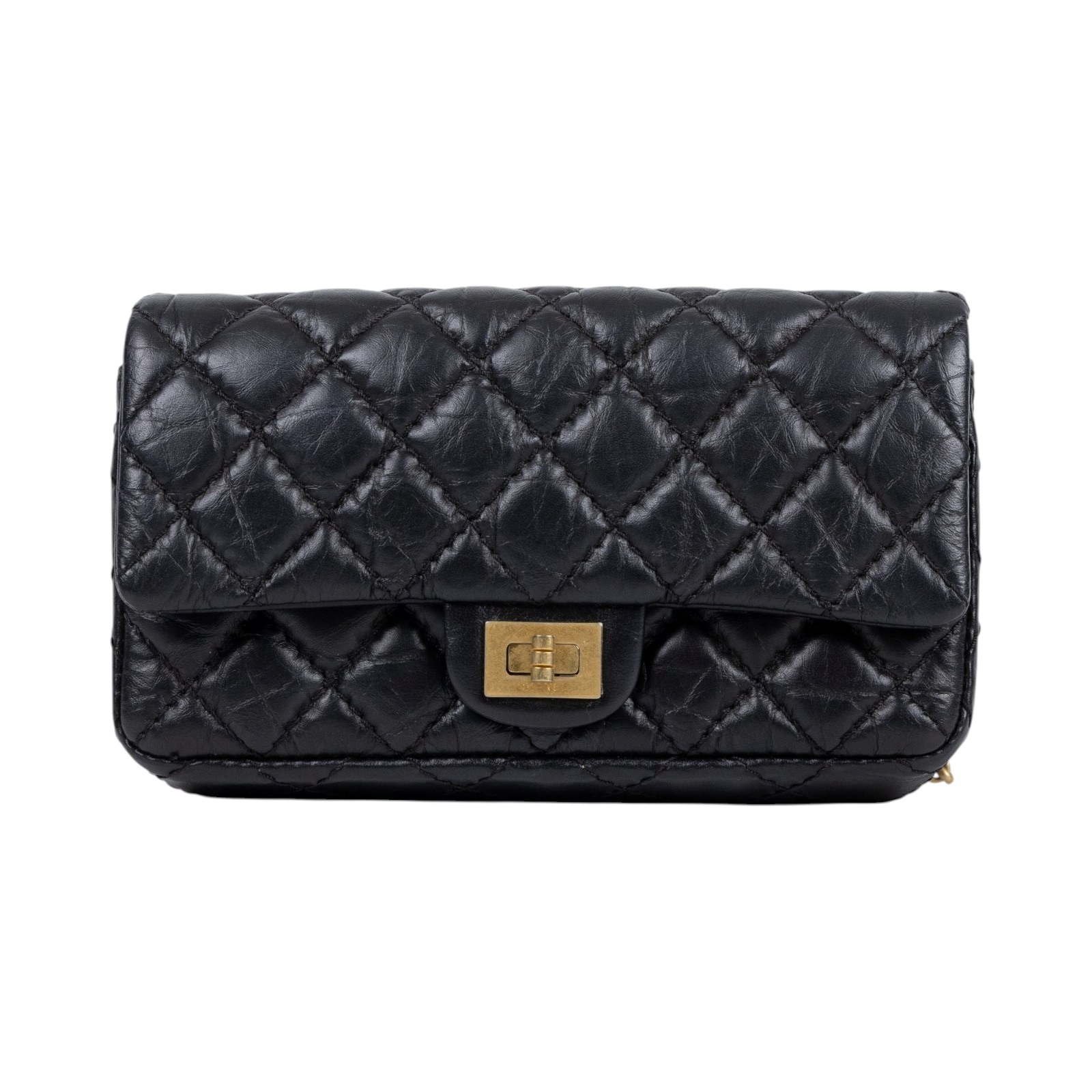香奈兒 CHANEL 2.55 腰包 口蓋包 A57791 27開 黑2.55腰包 保證卡