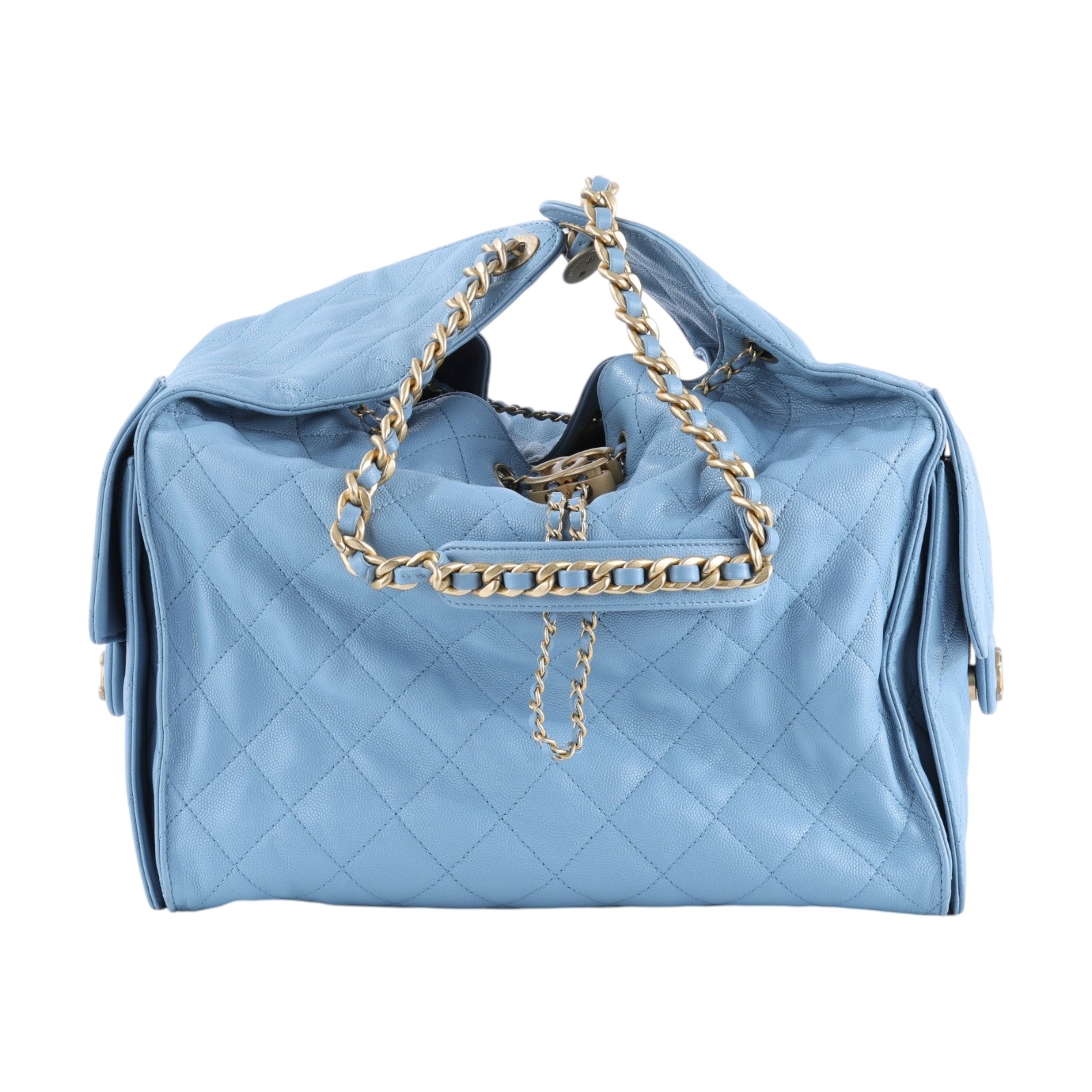 香奈兒 CHANEL 25 中型包 AS5311 晶片款 藍荔枝25包 中號 無附屬品