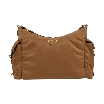 普拉達 PRADA Explore Re-Nylon 皮革 肩背包 大型 1BC264_RDLN 咖色Explore尼龍肩背包 大號 防塵袋