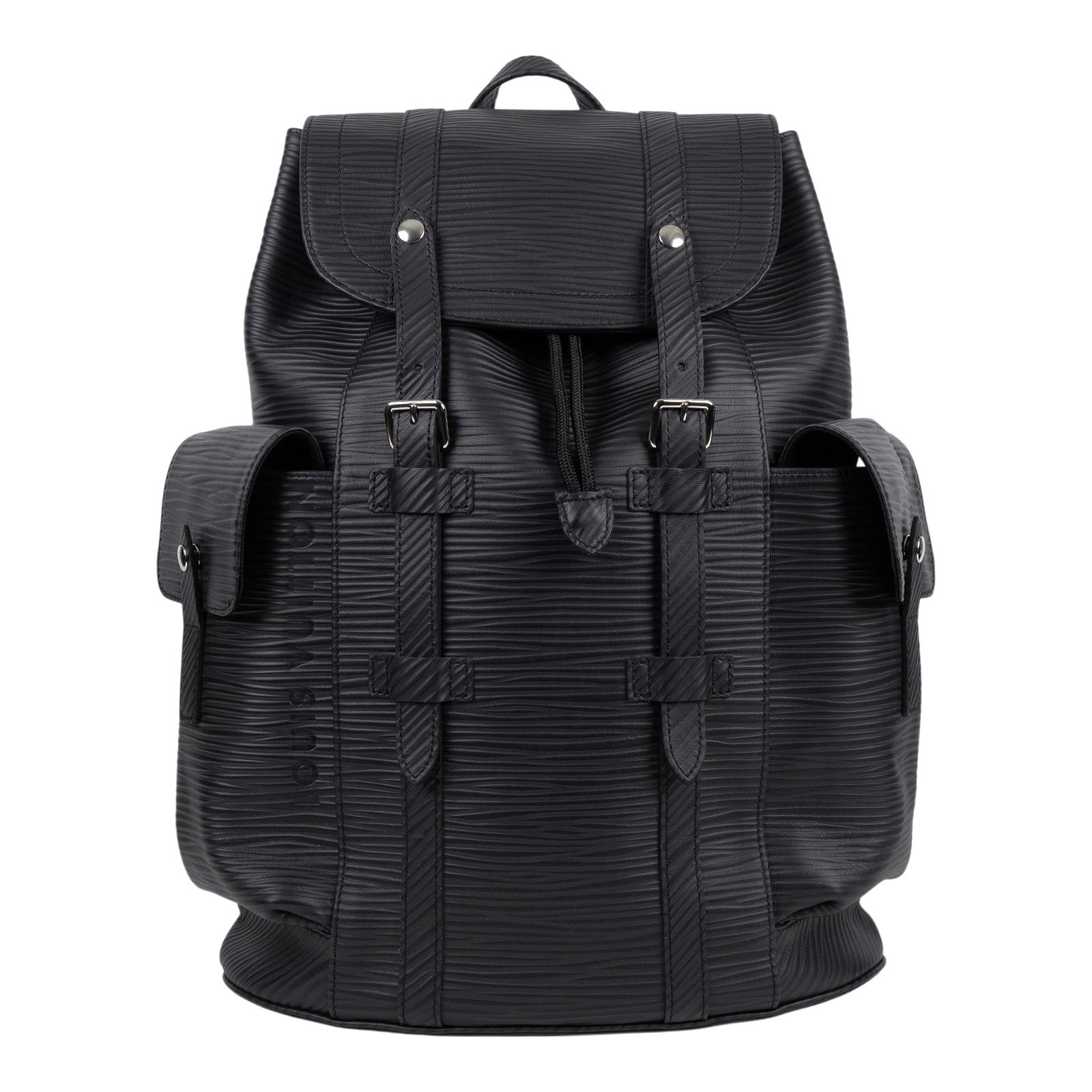 路易威登 LOUIS VUITTON Christopher MM 後背包 Epi XL 壓紋皮革 M24326 晶片款  防塵袋