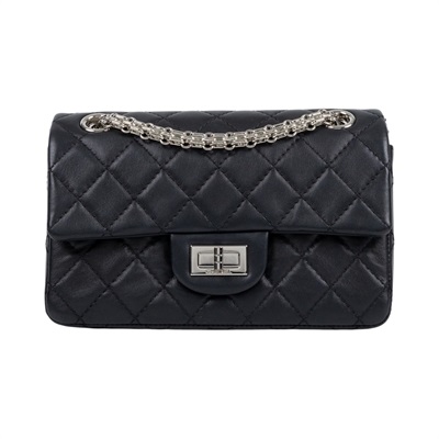 香奈兒 CHANEL 2.55 迷你 口蓋包 AS0874 B18829 晶片款 黑2.55 MINI 原廠盒子/防塵袋/購買證明影本