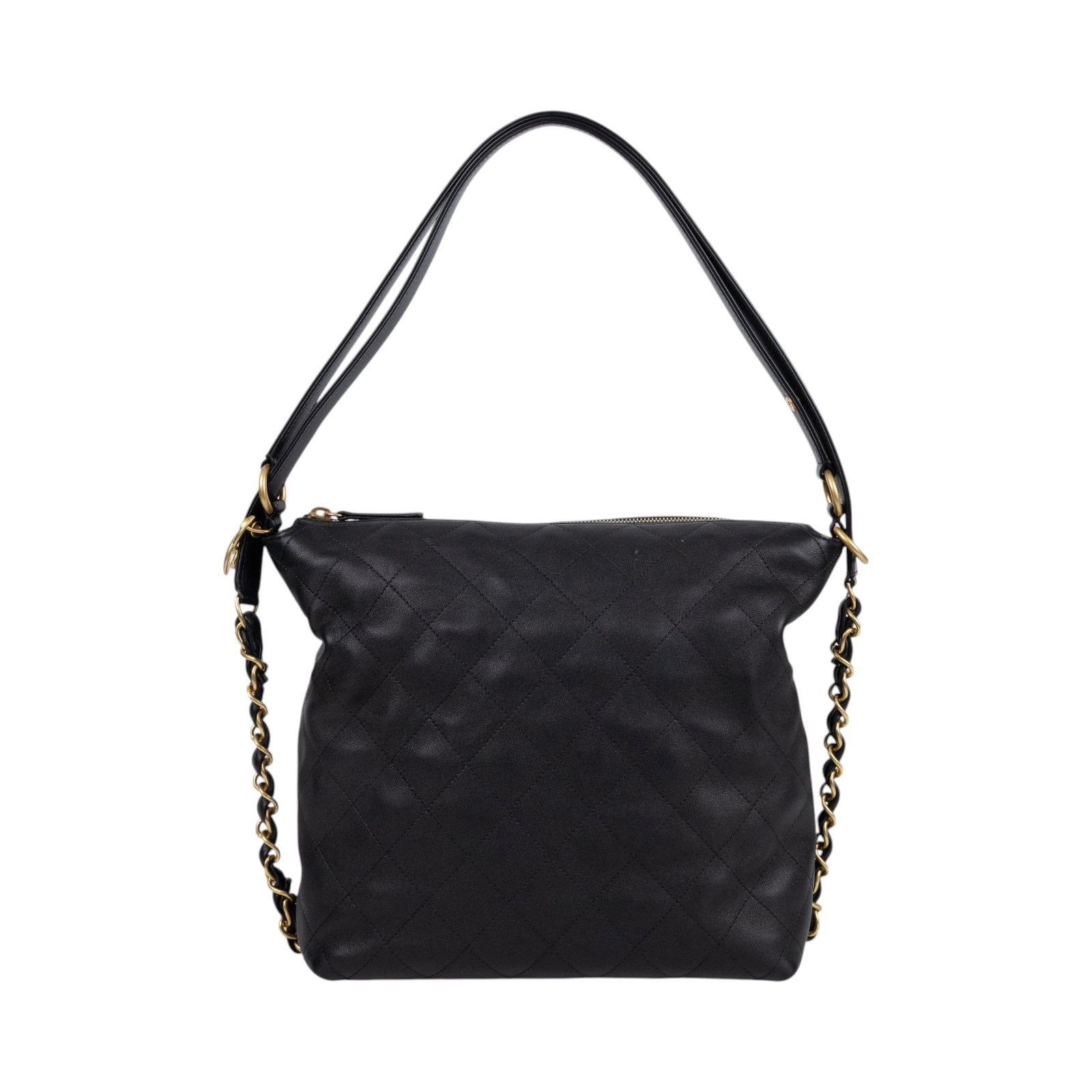 香奈兒 CHANEL HOBO 肩背包 流浪包 後背包 兩用包 AS5517 晶片款 黑HOBO肩背包 原廠盒子/防塵袋
