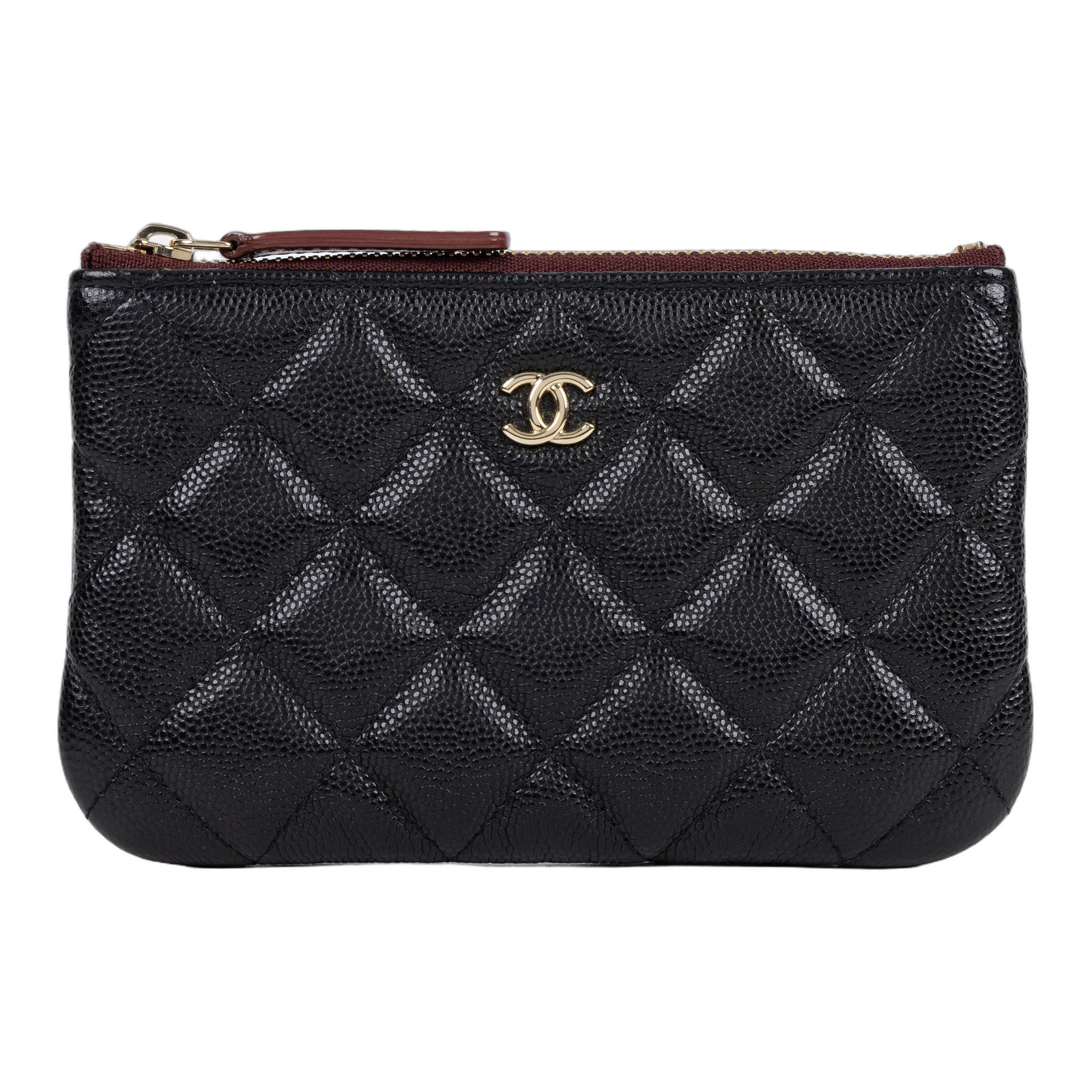 香奈兒 CHANEL 手拿包 隨身包 零錢包 小皮件 A82365 B01481 31開黑荔枝一字拉 原廠盒子/防塵袋/購買證明