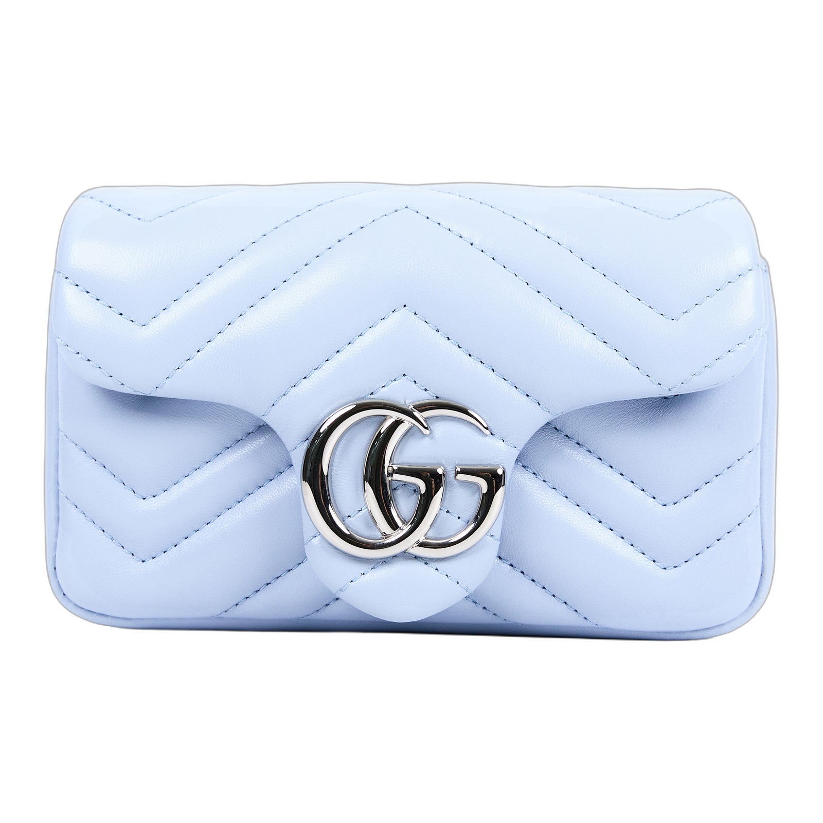 古馳 GUCCI GG Marmont 絎縫 迷你 肩背包 841290 AAFAX 淺藍MARMONT MINI 原廠盒子
