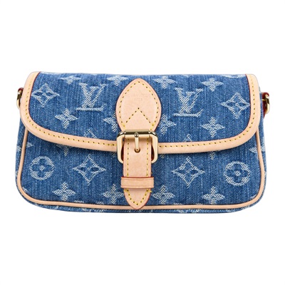 路易威登 LOUIS VUITTON Nano Diane 腋下包 法棍包 肩背包 單寧 M27700 晶片款 淺藍丹寧NANO DIANA 背帶2/防塵袋