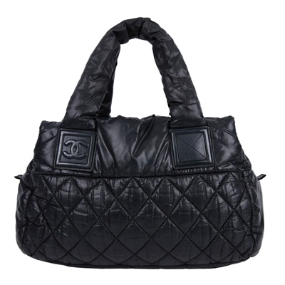 香奈兒 CHANEL Coco Cocoon Tote 尼龍 手提包 空氣包 A48619 15開黑尼龍COCOON 手提包 防塵袋
