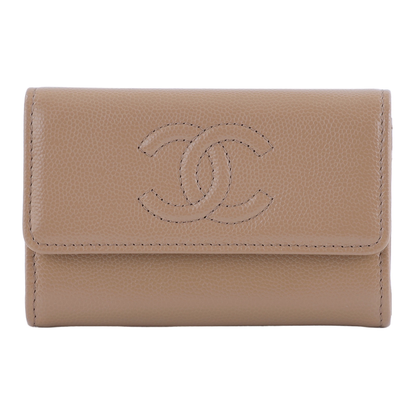 香奈兒 CHANEL CC LOGO 零錢包 卡包  晶片款 奶茶荔枝卡包 無附屬品