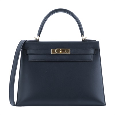 愛馬仕 Hermes Kelly Bag 凱莉包 28 金色五金 黑色 H073675CC89 /C刻  原廠盒子/防塵袋/背帶/鎖組/吊牌/購買證明