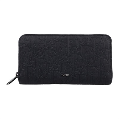 迪奧 CHRISTIAN DIOR Gravity 錢包 長夾 2ESBC252FLG 黑皮革拉鍊長夾 原廠盒子