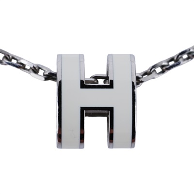 愛馬仕 Hermes Mini Pop H 墜飾 白色 H147992FP49 ST0295 白MINI POP H項鍊 無附屬品