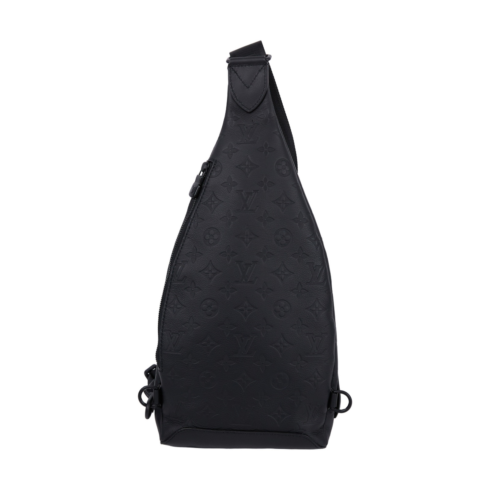路易威登 LOUIS VUITTON Duo 斜背包 小牛皮 黑色 M21890 晶片款 黑原花壓紋DUO胸包 零錢包/原廠盒子/防塵袋/購買證明