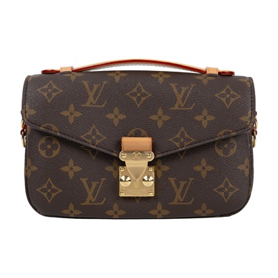 路易威登 LOUIS VUITTON Pochette Métis East West 老花 鏈條 郵差包 腋下單肩包 M46279 晶片款  原廠盒子/防塵袋/購買證明影本/背帶