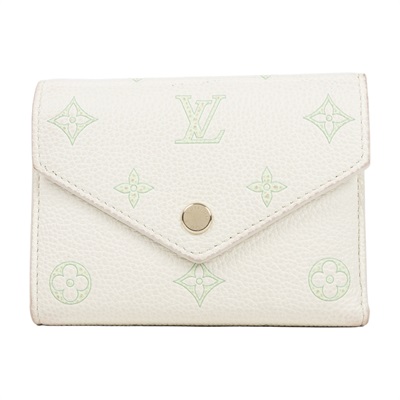 路易威登 LOUIS VUITTON Victorine 錢包 短夾 M28249 晶片款 白綠原花Victorine 原廠盒子/防塵袋