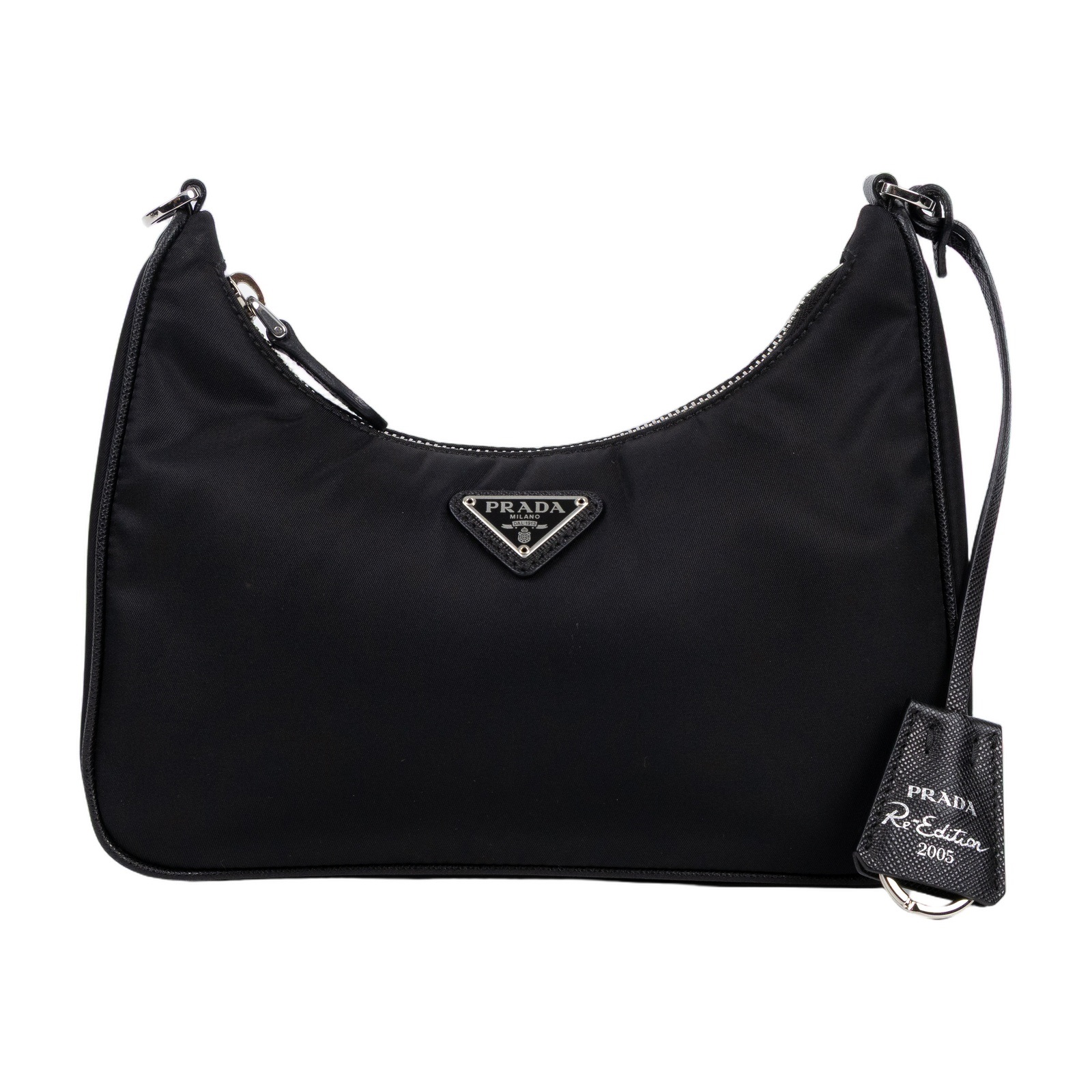 普拉達 PRADA Re-Edition 2005 Re-Nylon 手袋 1BH204_R064 黑尼龍三合一HOBO 防塵袋/零錢袋/背帶2