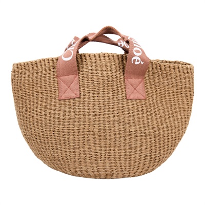 蔻依 CHLOE Kids 手提包  粉色MIFUKO草編WOODY 無附屬品
