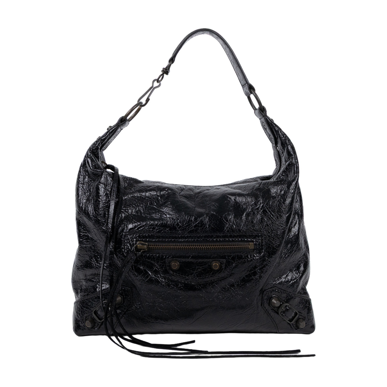 巴黎世家 BALENCIAGA Le City Hobo 機車包 手提包 肩背包 斜背包 流浪包 小型 8525692ABEK  防塵袋/背帶/台灣銷售明細/品控卡