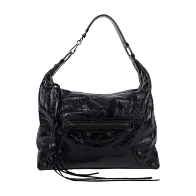 巴黎世家 BALENCIAGA Le City Hobo 機車包 手提包 肩背包 斜背包 流浪包 小型 8525692ABEK  防塵袋/背帶/台灣銷售明細/品控卡