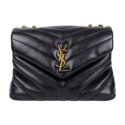 聖羅蘭 YSL SAINT LAURENT Loulou 絎縫 小牛皮 TOY 小型 手袋  肩背 斜背包 金色五金 494699DV727  防塵袋
