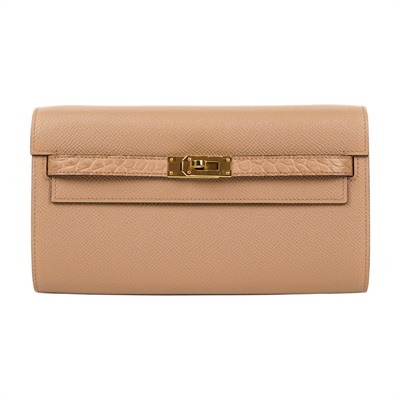 愛馬仕 Hermes Kelly to go 長夾肩背包 KLG U  原廠盒子/防塵袋/背帶/瀕臨絕種野生動植物國際貿易公約