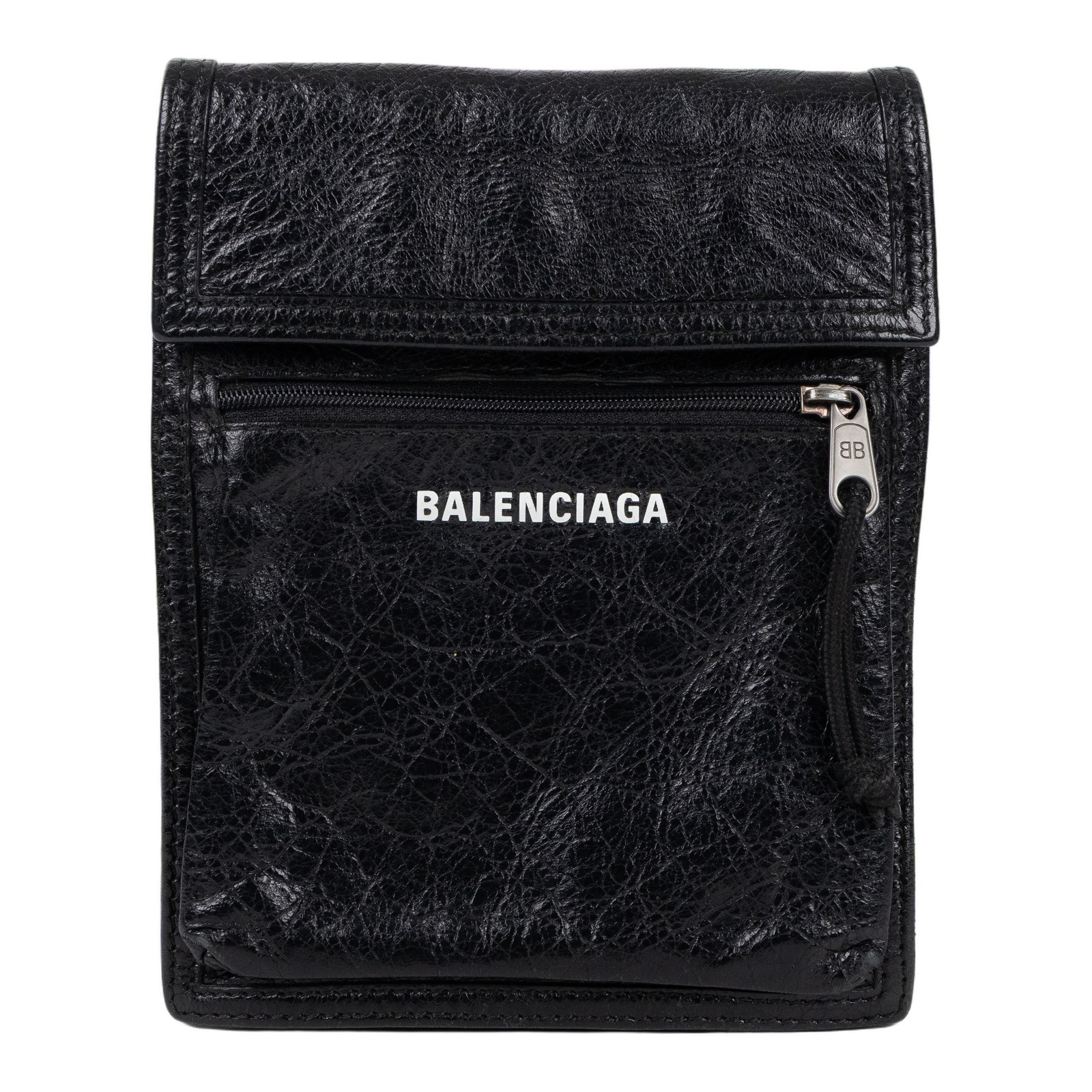 巴黎世家 BALENCIAGA Explorer 小型 小包 532298 黑肩背包 無附屬品