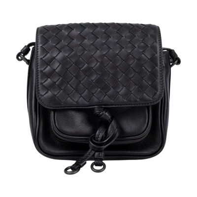 寶緹嘉 BOTTEGA VENETA 肩背包 斜背包 444960V0016 黑細編織肩背包 無附屬品