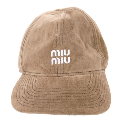 繆繆 MIU MIU Miu Miu 牛仔棒球帽 Denim Baseball Cap 5HC369_2CR1_M 軟木色棒球帽 無附屬品