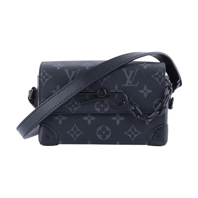 路易威登 LOUIS VUITTON Steamer 隨身錢包 肩背 M81783 晶片款 黑原花STREAMER肩背包 原廠盒子/防塵袋